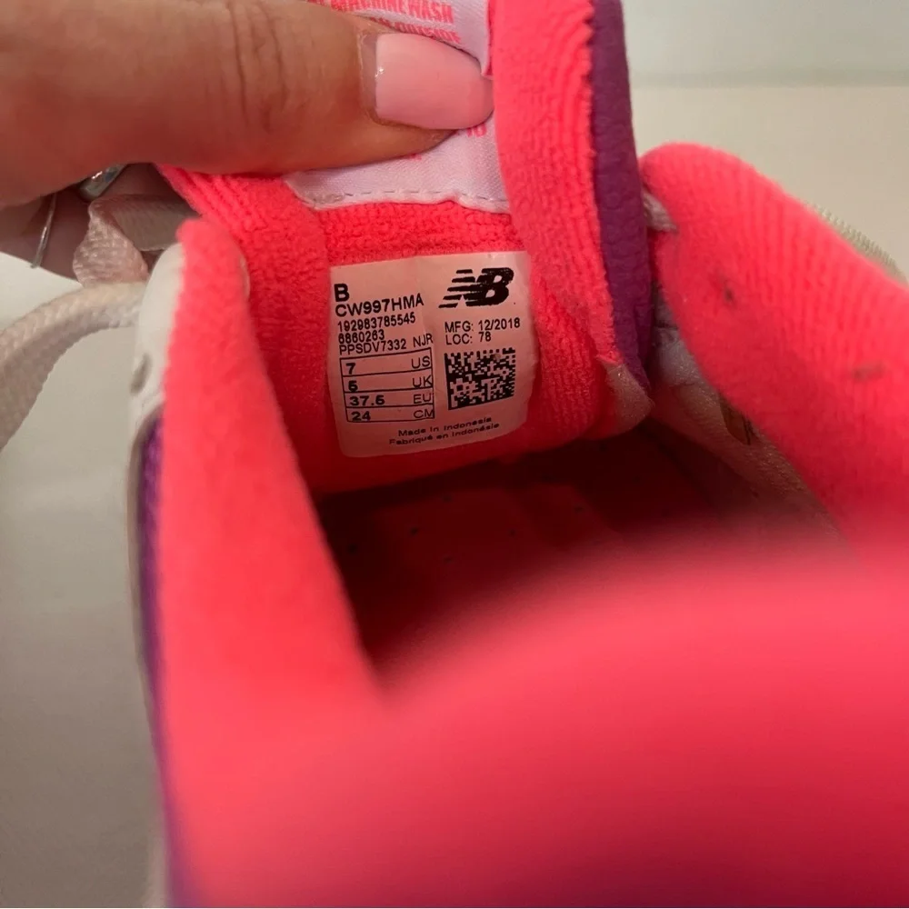New Balance CW997 HMA Classic White Pink Sneakers